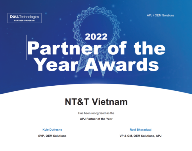 NT&T được vinh danh là đối tác của năm 2022 OEM Solutions/ APJ